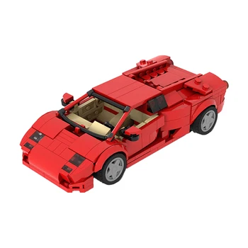 LP5000 QV-Червен Diablo 6.0 Автомобилни Строителни Блокове Countach Hypercar Автомобил 383 Бр. Пътни Състезателни Серии Играчки за Подарък