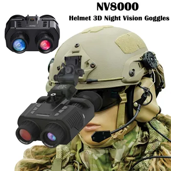 NV8000 3D Инфрачервен Бинокъл за нощно виждане Телескоп Професионален HD 1080P Определяне на главата си Място за Лов Тактика къмпинг Очила