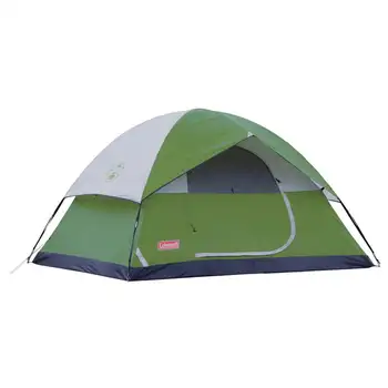 Кемпинговая палатка с купол на 4 човека, 1 стая, зелена