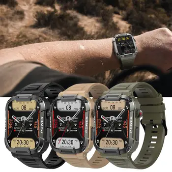 Улични военни смарт часовници Bluetooth Покана Ip68 Водоустойчив часовник Спортни, фитнес, многофункционални режими, умни часовници I8V8