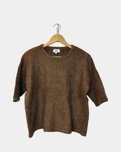 Noa Noa YrsaNN Pullover SS bouclé-neulepusero, ruskea (Coffee Liqueur), koko S – uusi