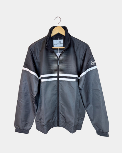 Sergio Tacchini Nema Track Jacket – musta/harmaa, koko L, uusi hintalapuin