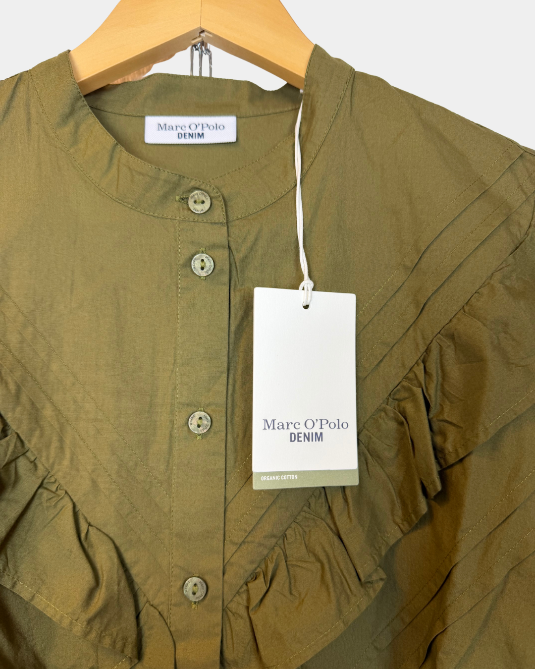 Marc O'Polo Denim röyhelöpusero, oliivinvihreä, koko XL – uusi, hintalappu kiinni
