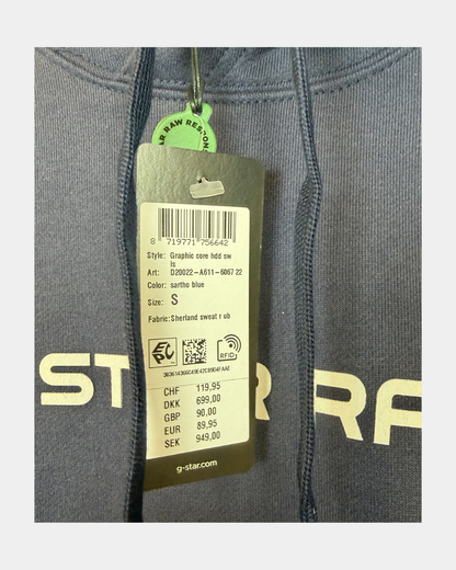 G-Star RAW Graphic Core huppari sartho blue – koko S, uusi hintalapuin
