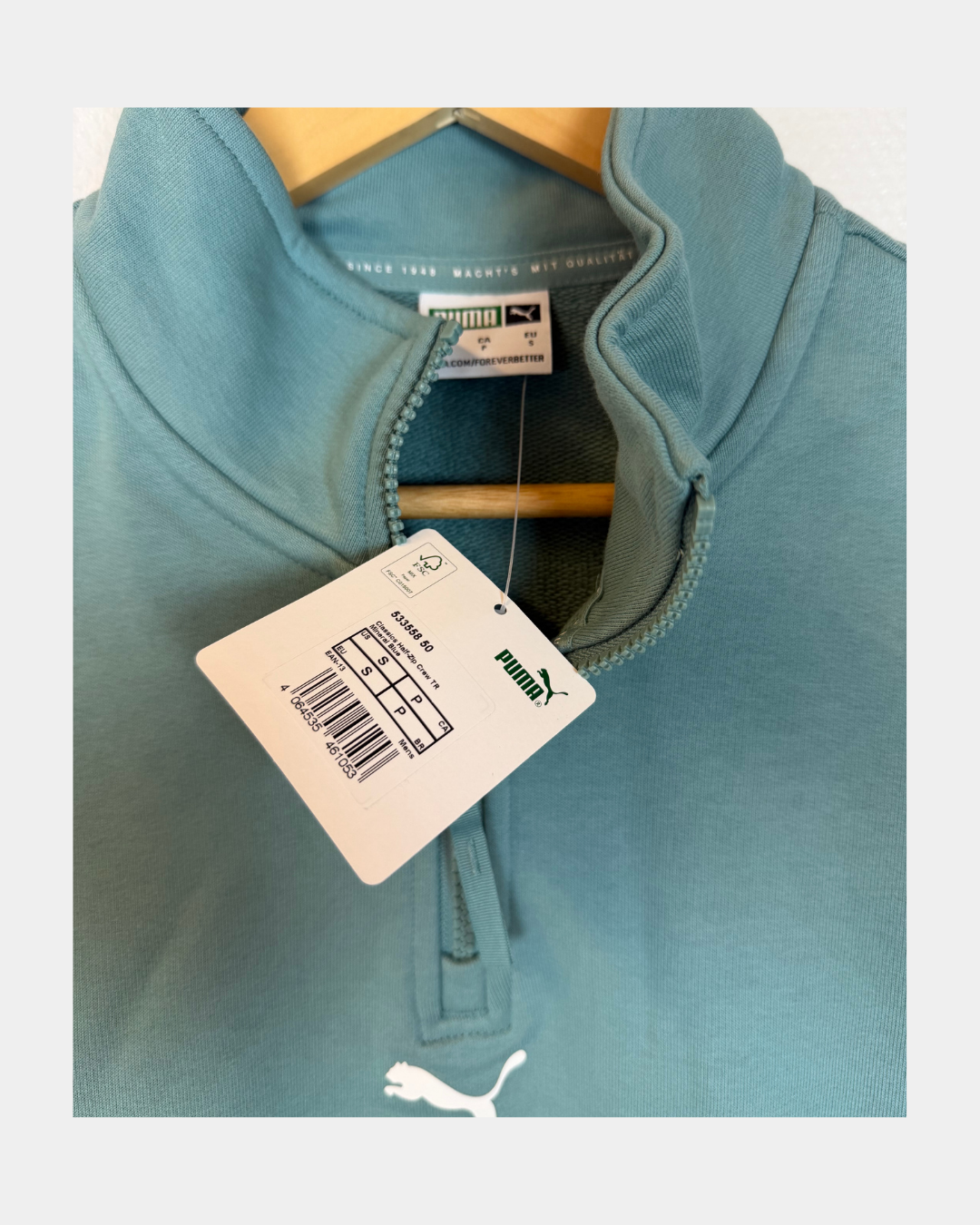 Puma Classics Half-Zip Crew TR collegepaita, siniharmaa, koko S
