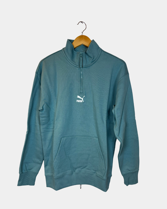 Puma Classics Half-Zip Crew TR collegepaita, siniharmaa, koko S