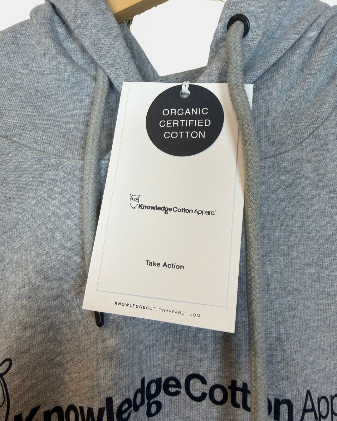 KnowledgeCotton Apparel huppari, harmaa melange, koko S – uusi