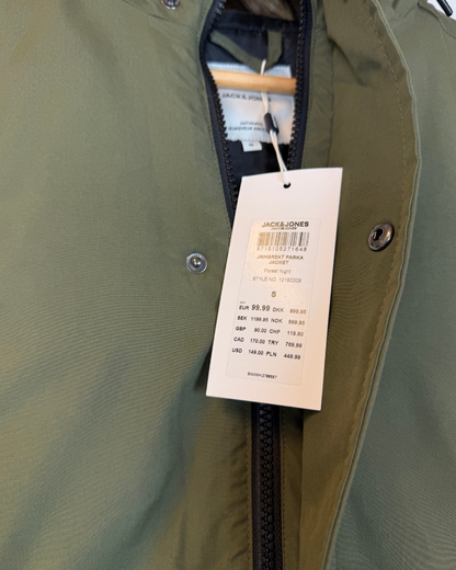 Jack & Jones JWHGREAT Parka takki oliivinvihreä – S, uusi