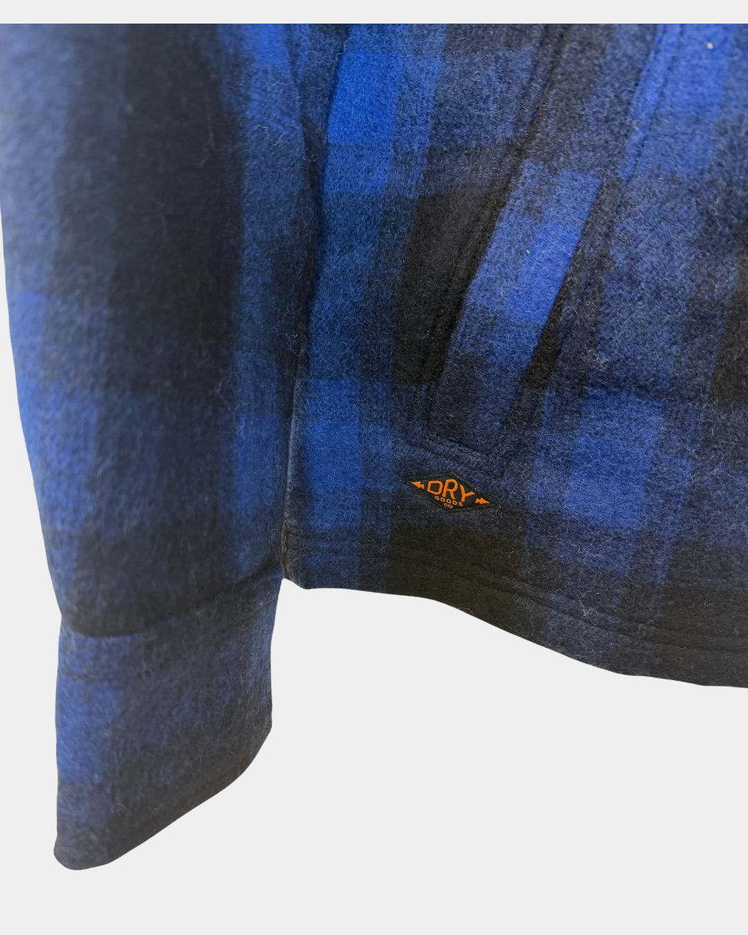 Superdry Hunting Zip Thru Wool Overshirt – tummansininen ruutu, koko S, uusi