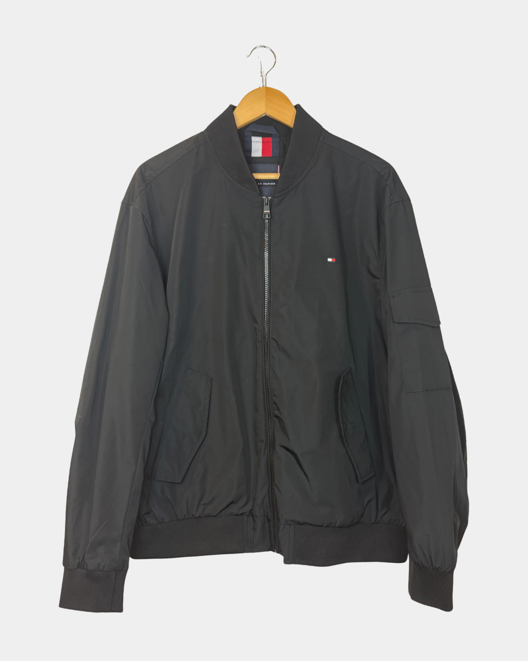 Tommy Hilfiger Recycled Bomber -takki, musta, koko XXL – uusi