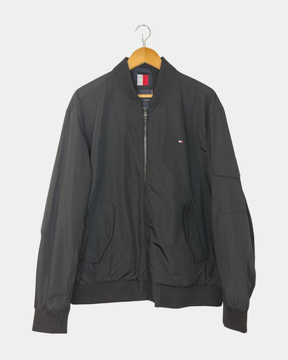 Tommy Hilfiger Recycled Bomber -takki, musta, koko XXL – uusi