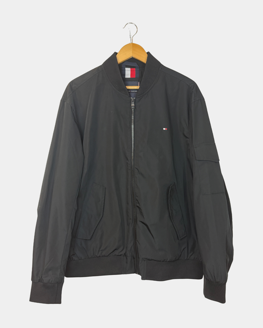 Tommy Hilfiger Recycled Bomber -takki, musta, koko XXL – uusi