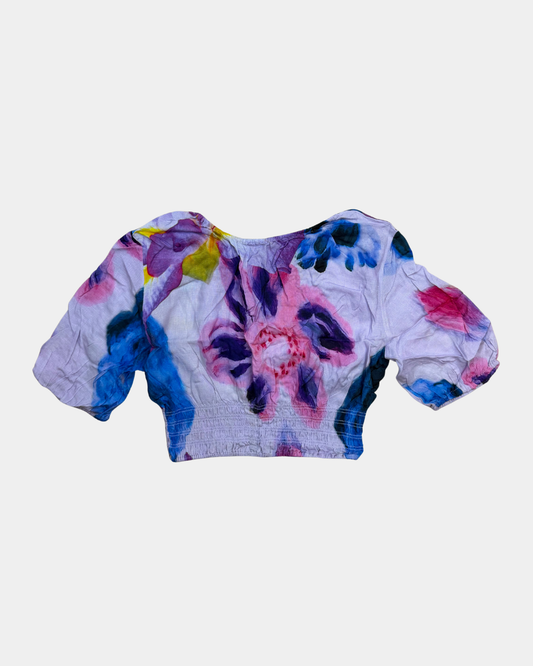 Desigual crop top kukkaprint – koko S, uudenveroinen