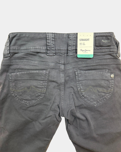 Pepe Jeans Venus naisten housut tummanharmaa – W27/L32, uusi